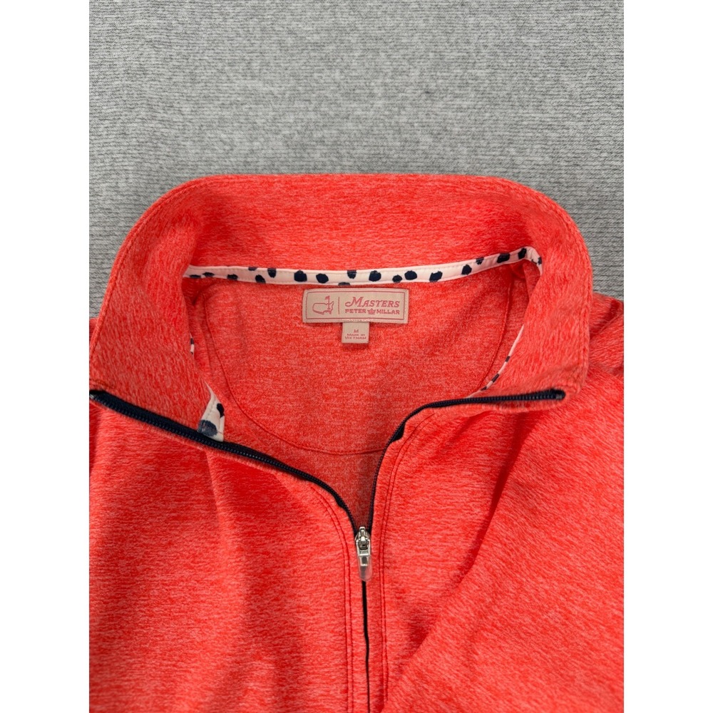 Masters Peter Millar Womens Coral Heather Quarter Zip Golf Pullover M - Picture 8 of 16